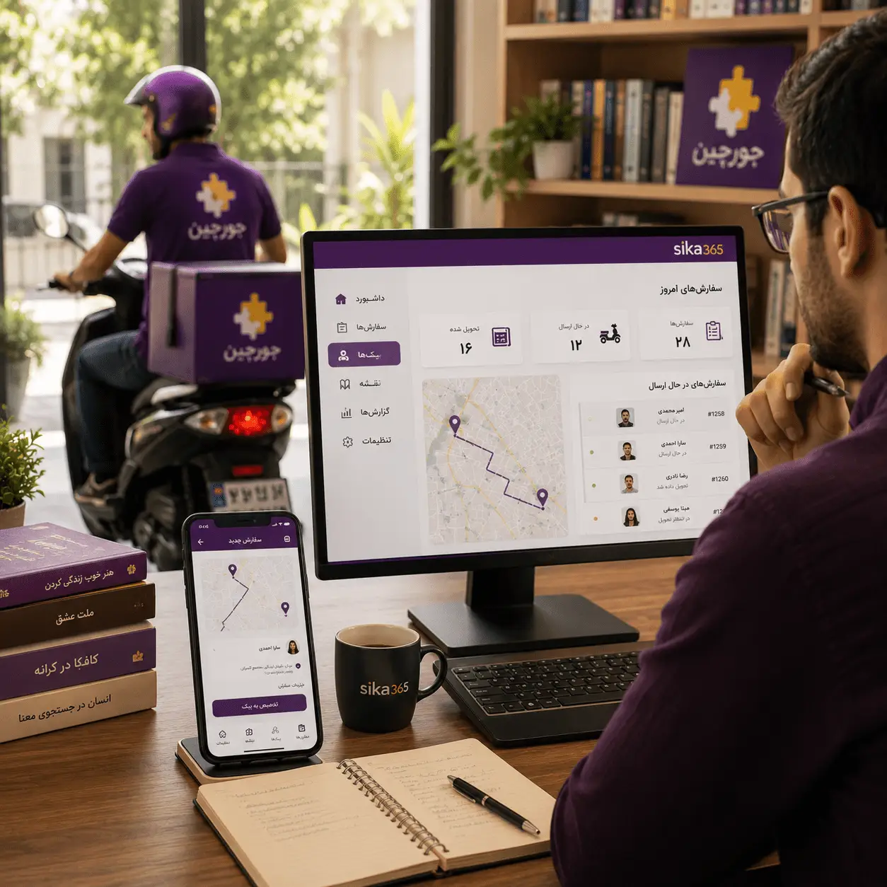 Dedicated courier management app